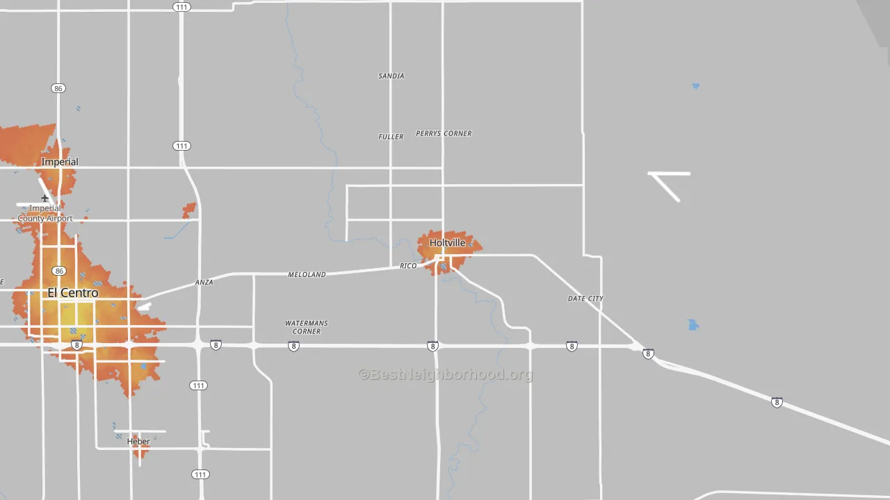Bike Grade map of Holtville, CA