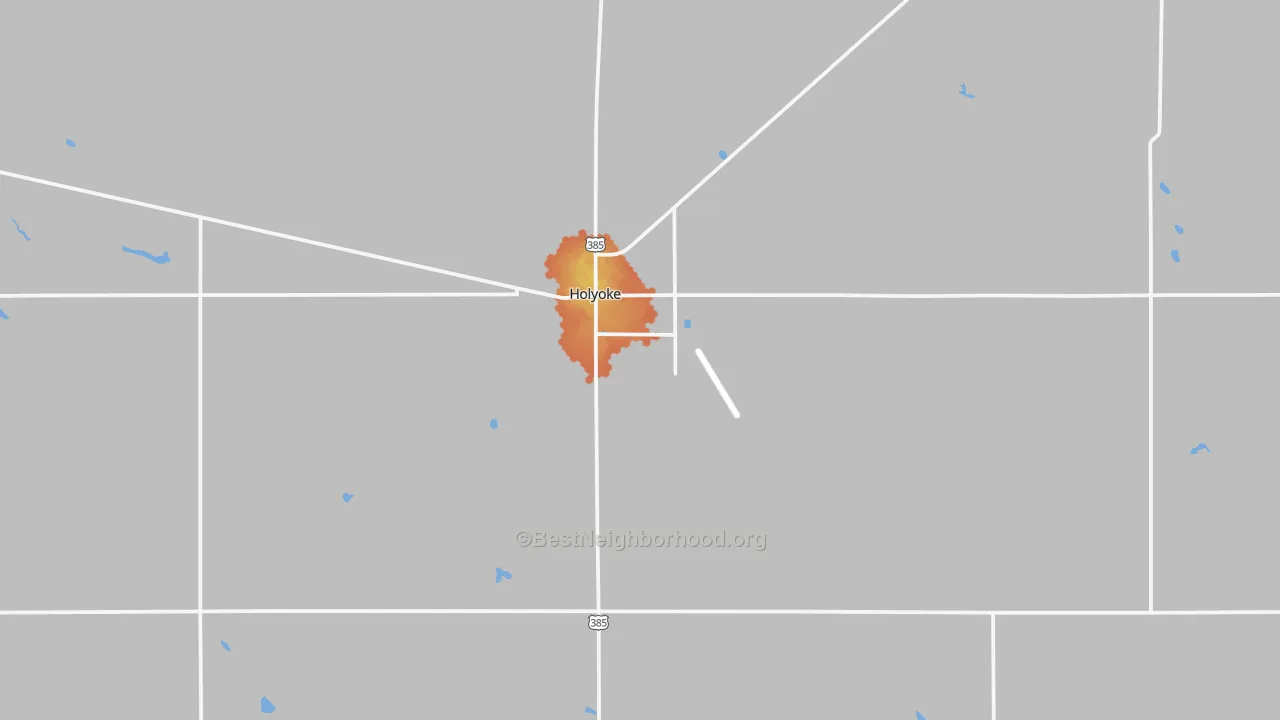 Bike Grade map of Holyoke, CO