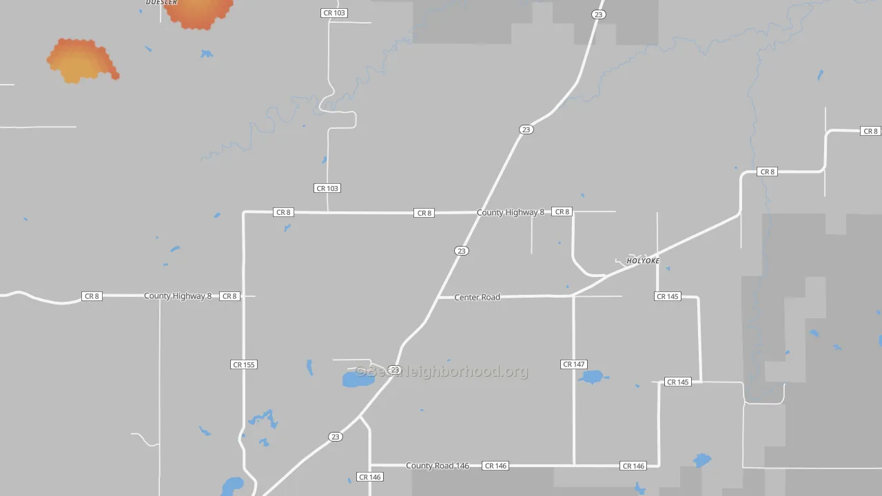 Bike Grade map of Holyoke, MN
