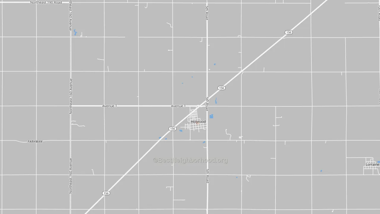 Bike Grade map of Holyrood, KS