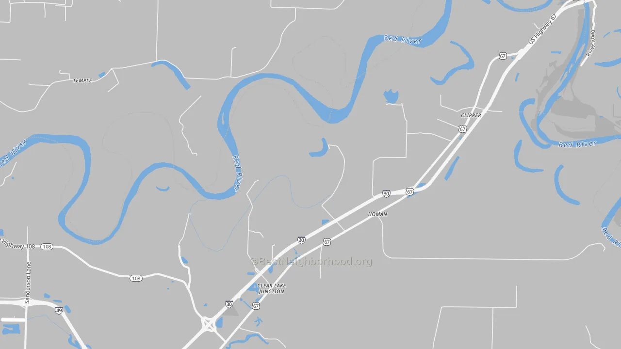 Bike Grade map of Homan, AR