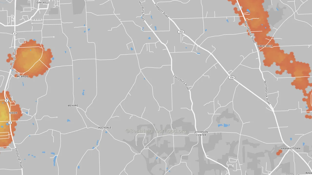 Bike Grade map of Homeacre, PA
