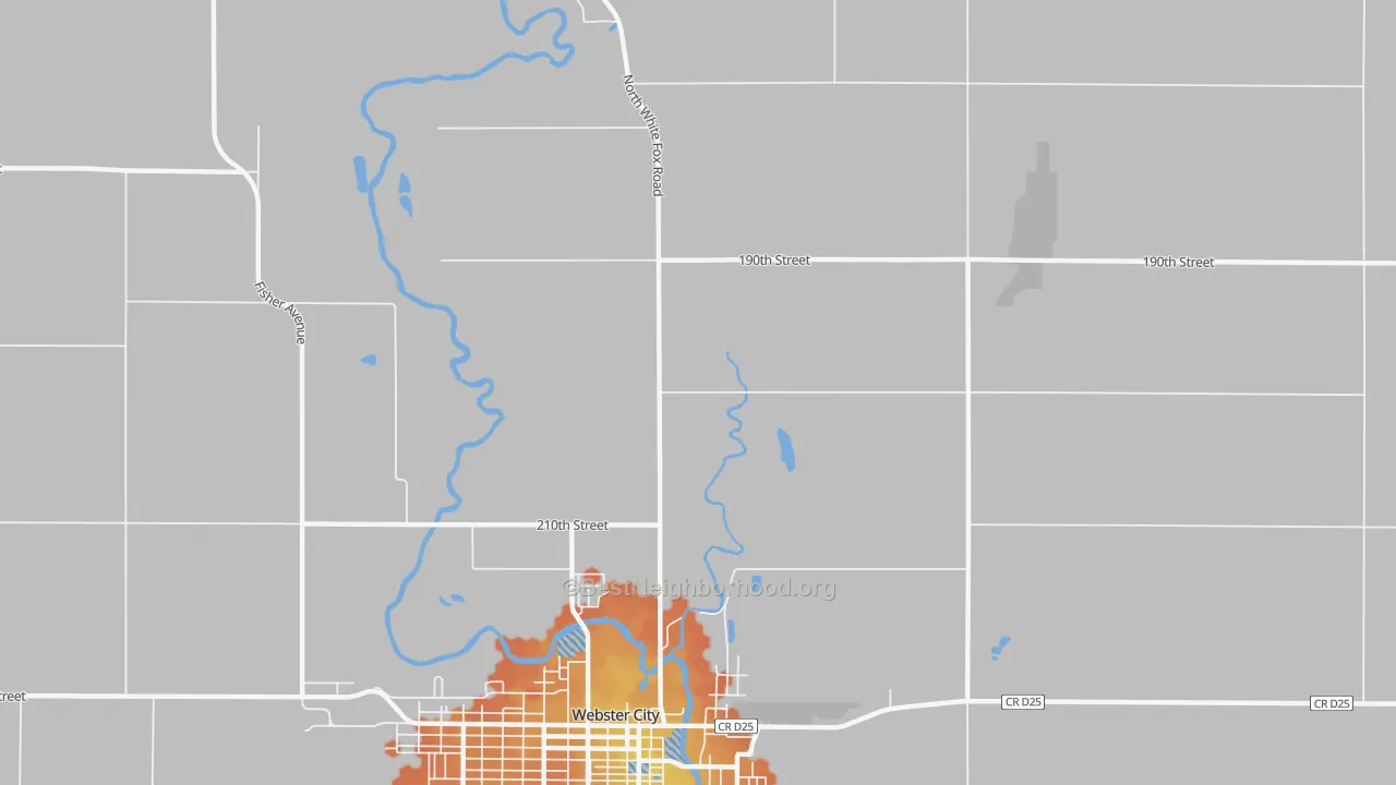 Bike Grade map of Homer, IA