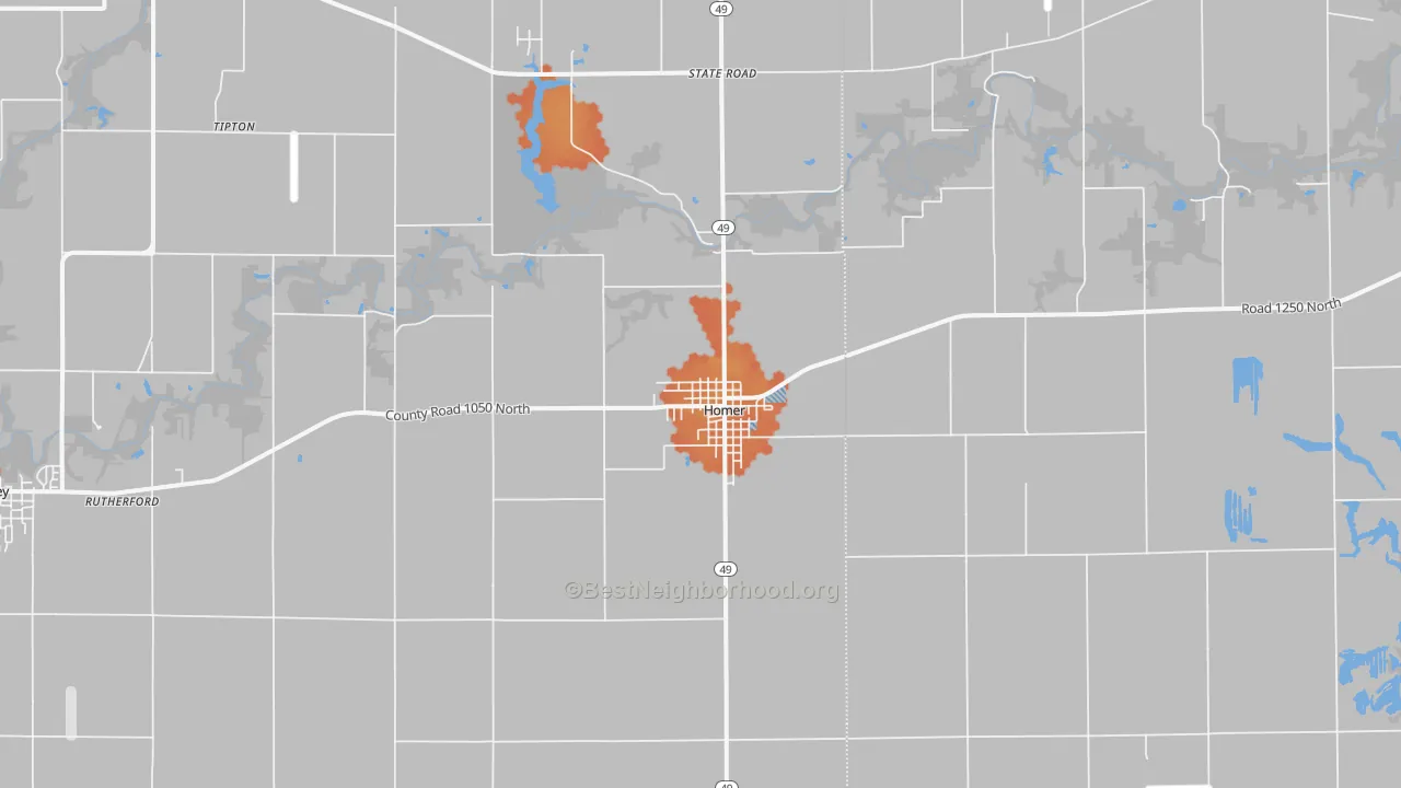 Bike Grade map of Homer, IL