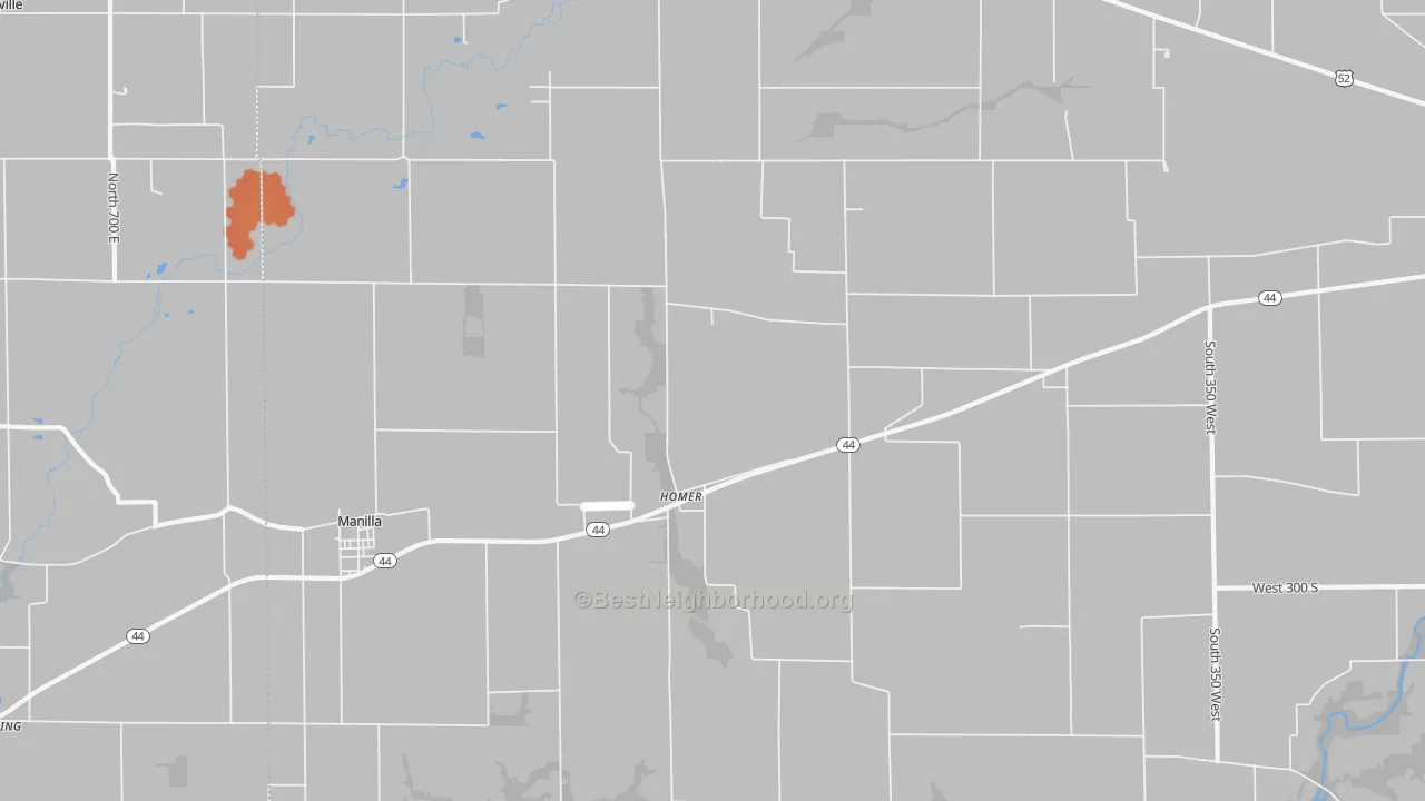 Bike Grade map of Homer, IN