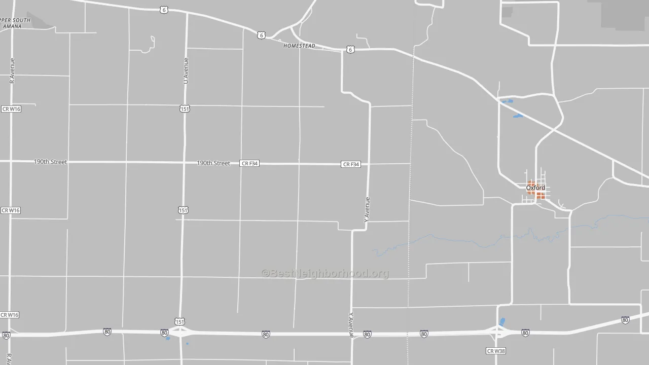 Bike Grade map of Homestead, IA