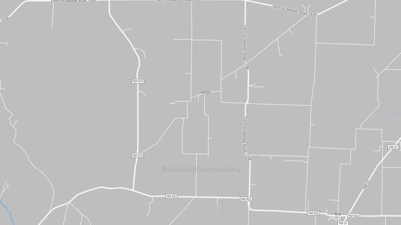 Bike Grade map of Hood, TX