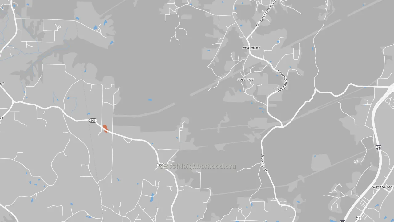 Bike Grade map of Hooker, GA