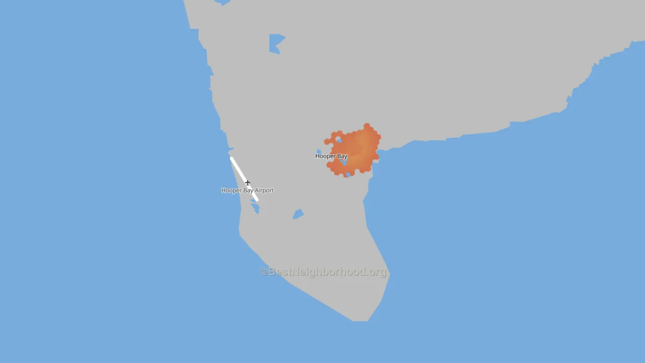 Bike Grade map of Hooper Bay, AK