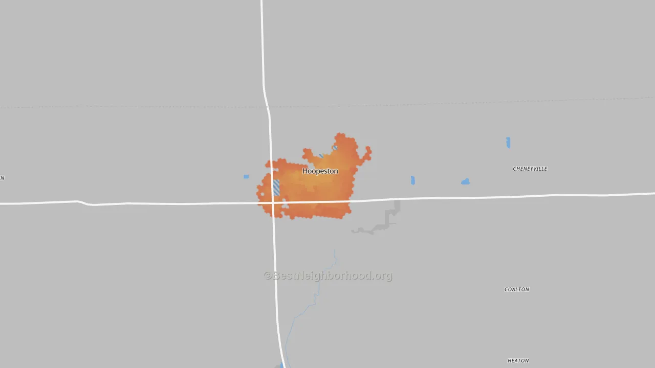 Bike Grade map of Hoopeston, IL
