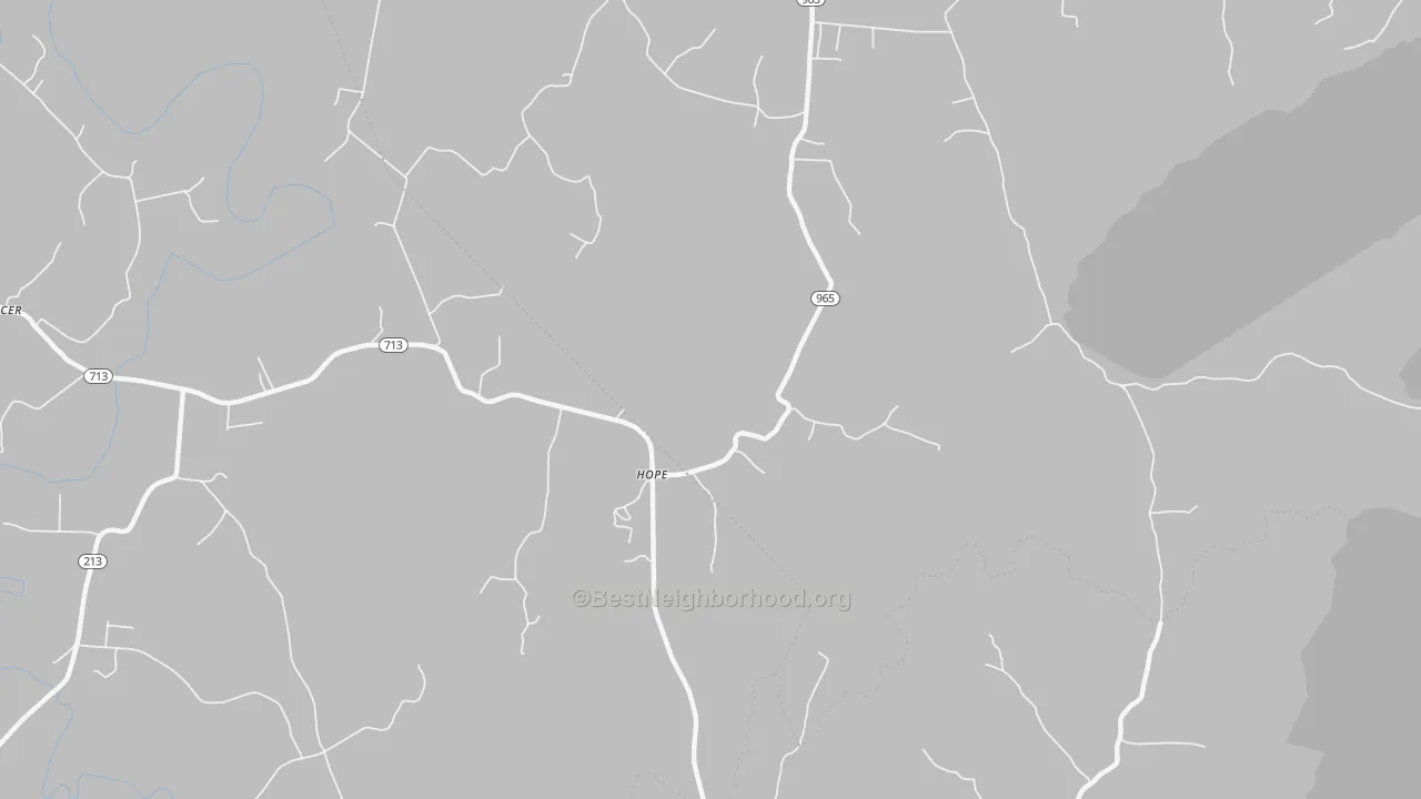 Bike Grade map of Hope, KY