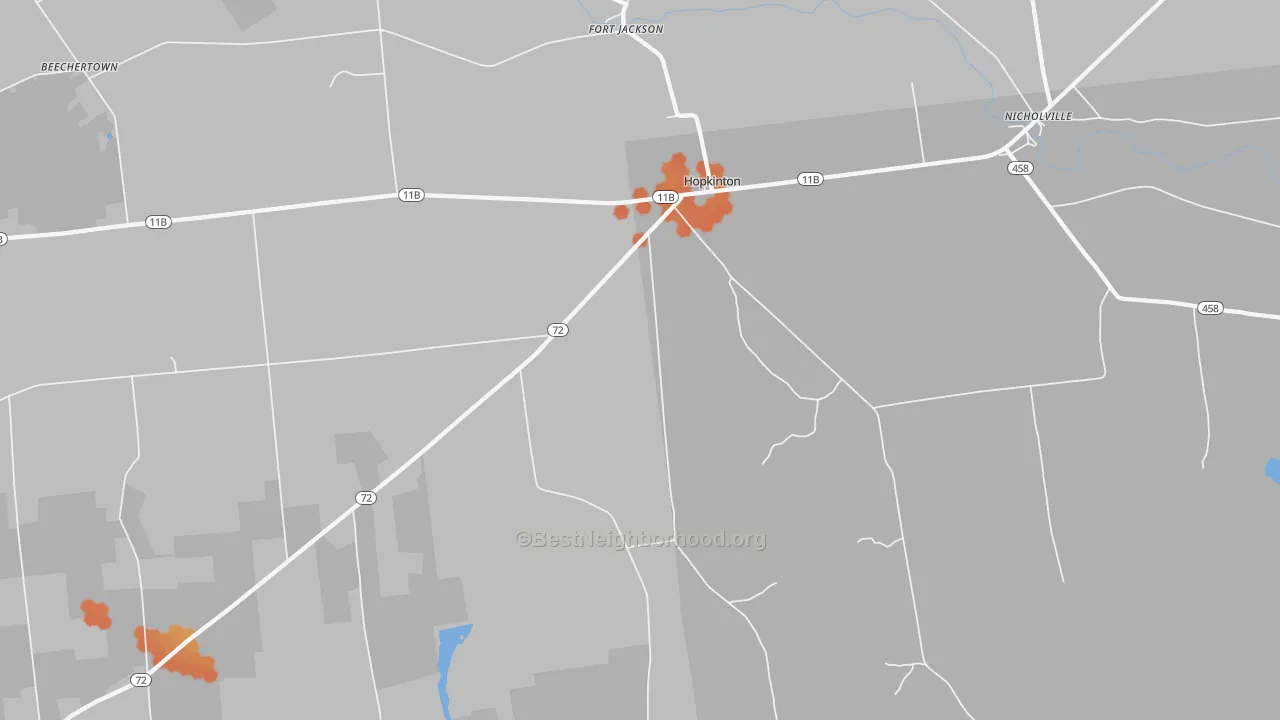 Bike Grade map of Hopkinton, NY