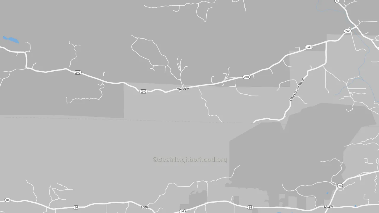 Bike Grade map of Hopper, AR