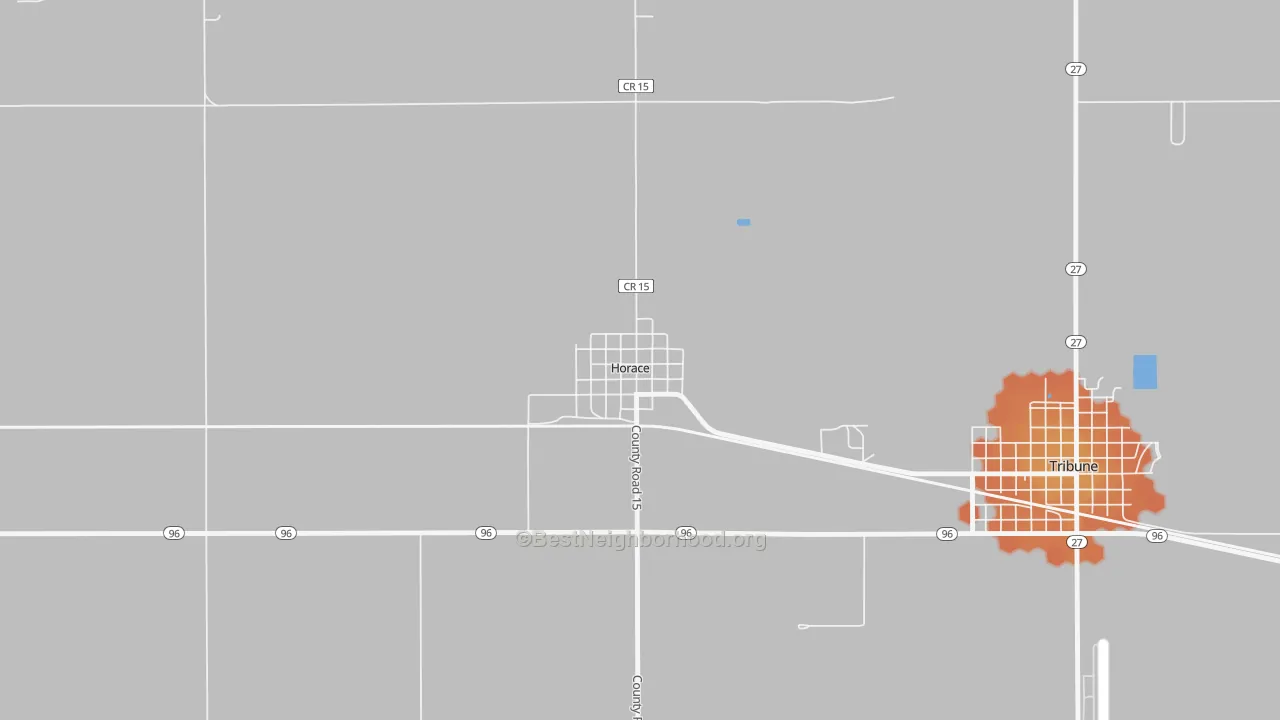 Bike Grade map of Horace, KS