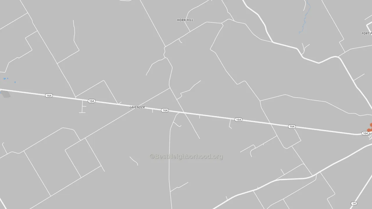 Bike Grade map of Horn Hill, TX