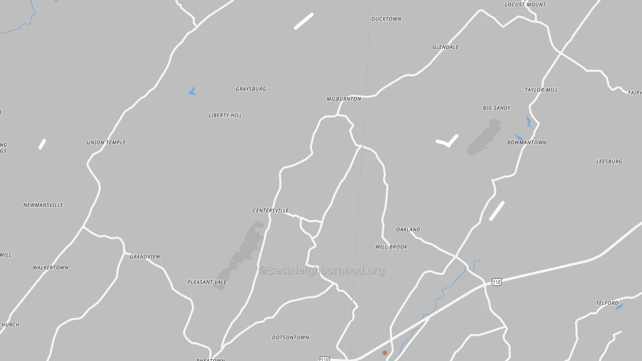 Bike Grade map of Horse Creek, TN