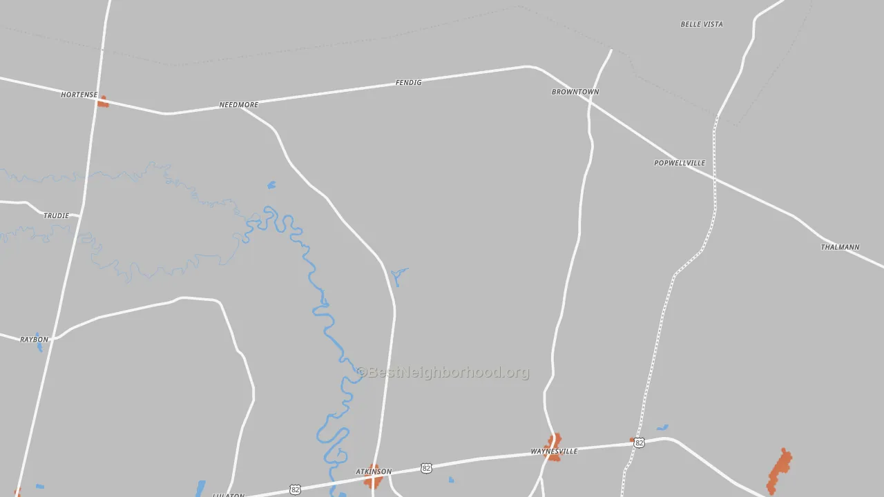 Bike Grade map of Hortense, GA