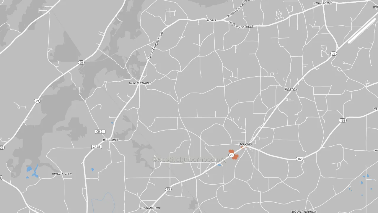 Bike Grade map of Horton, AL