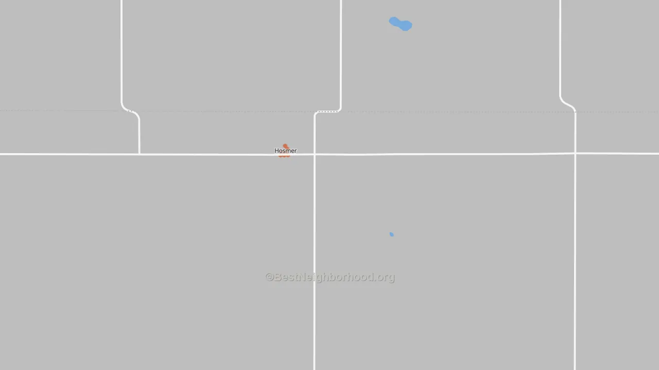 Bike Grade map of Hosmer, SD