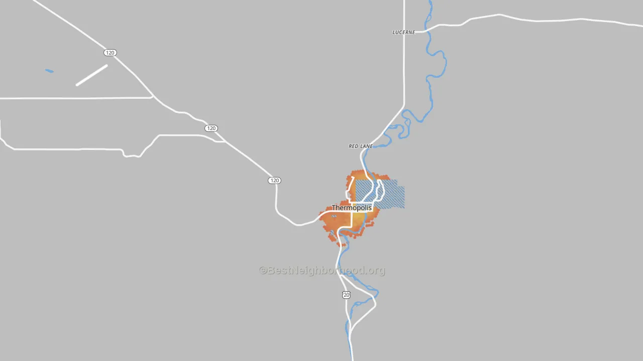 Bike Grade map of Hot Springs County, WY
