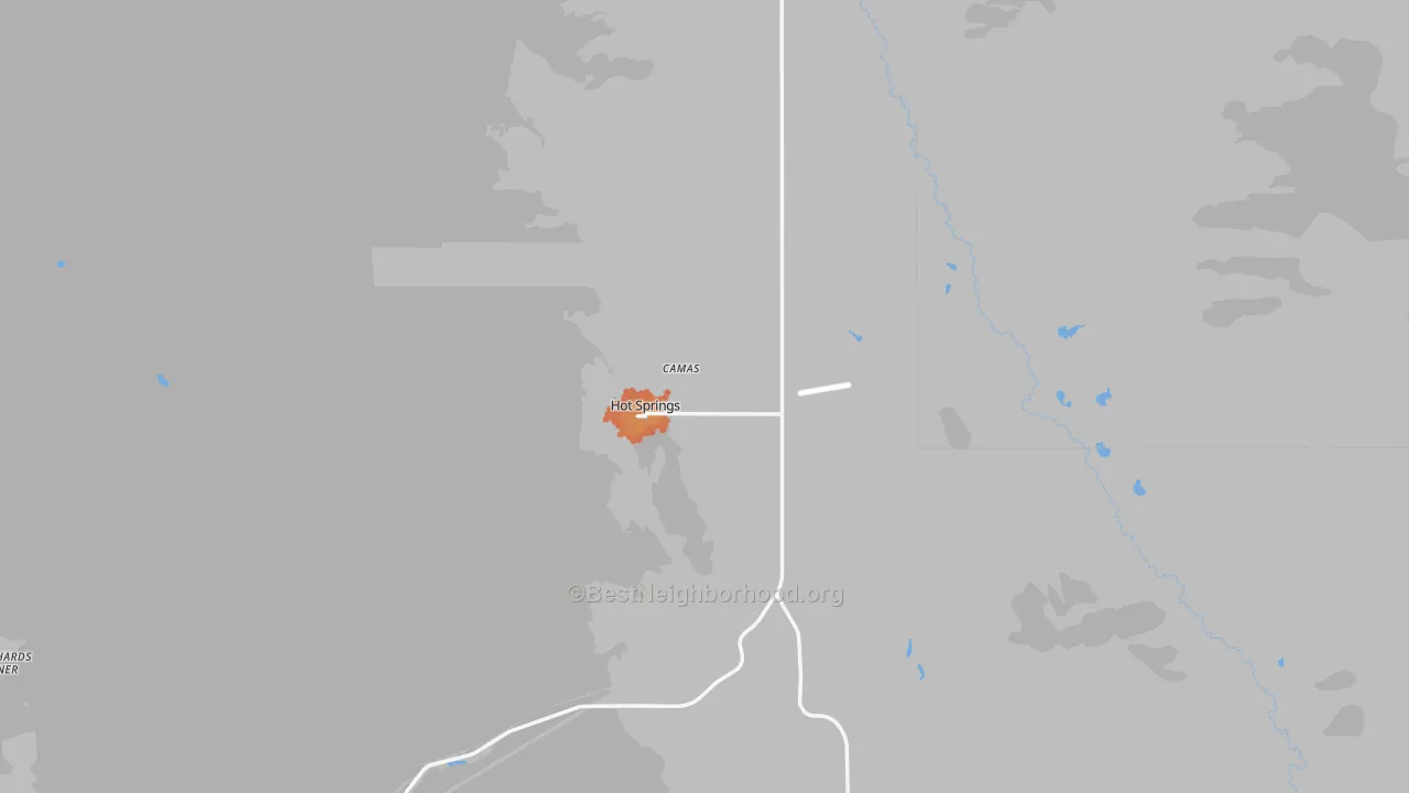 Bike Grade map of Hot Springs, MT