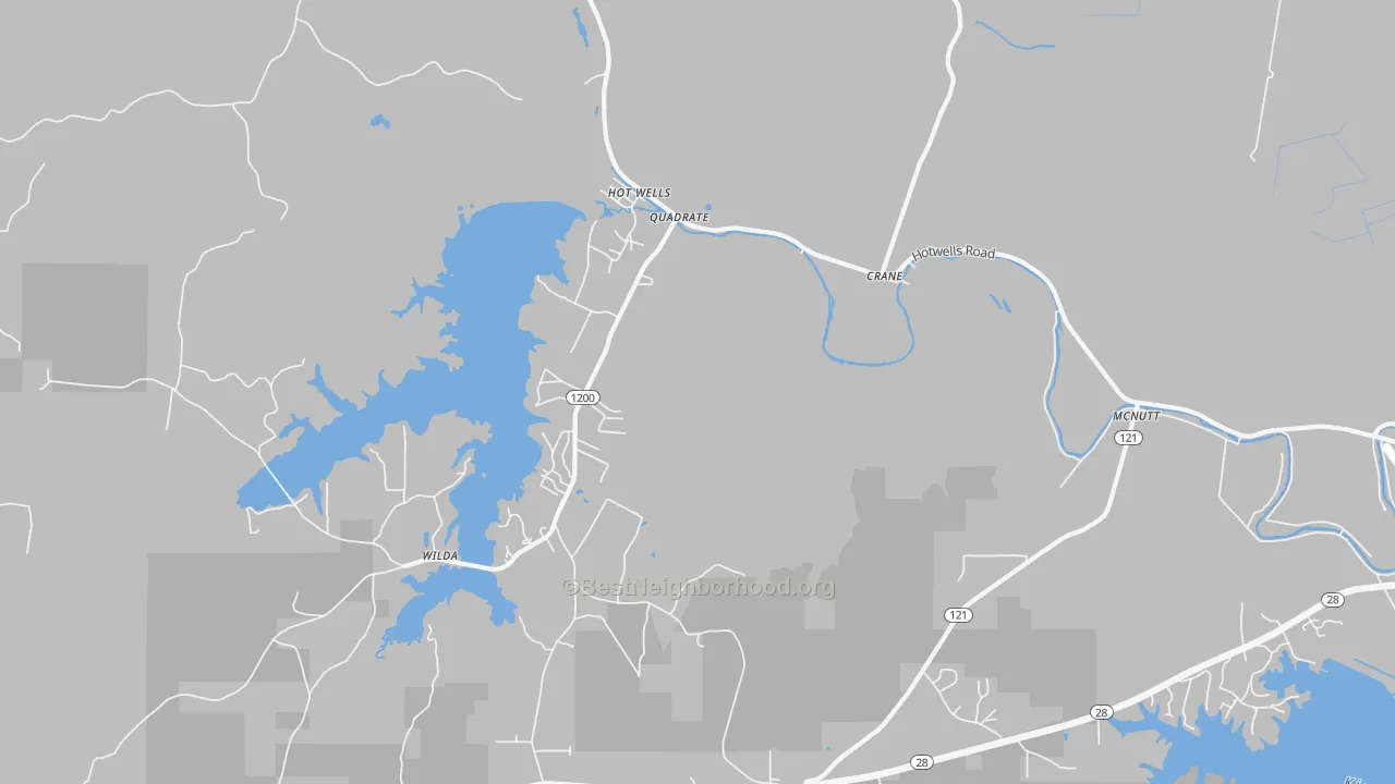 Bike Grade map of Hotwells, LA
