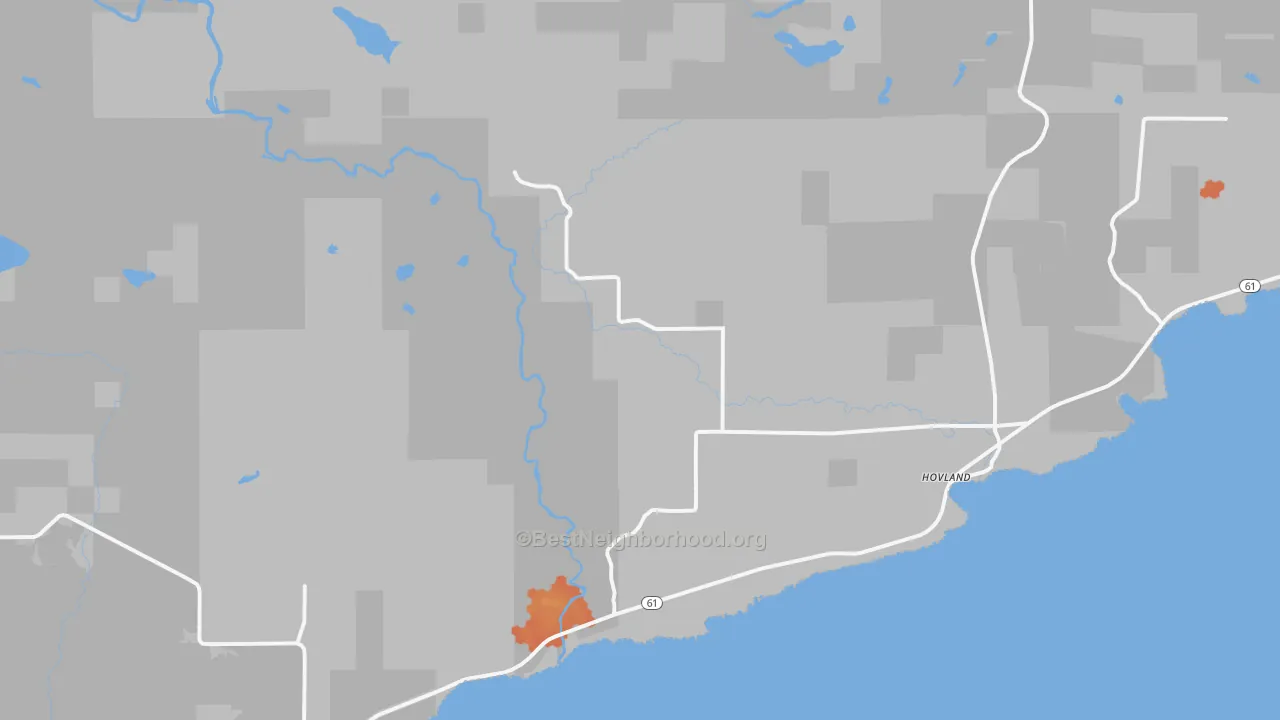 Bike Grade map of Hovland, MN