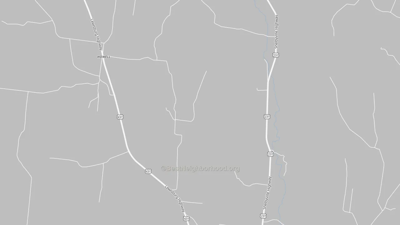Bike Grade map of Howell, TN