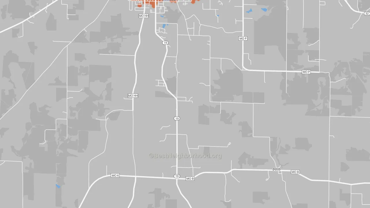 Bike Grade map of Howes Mill, MO