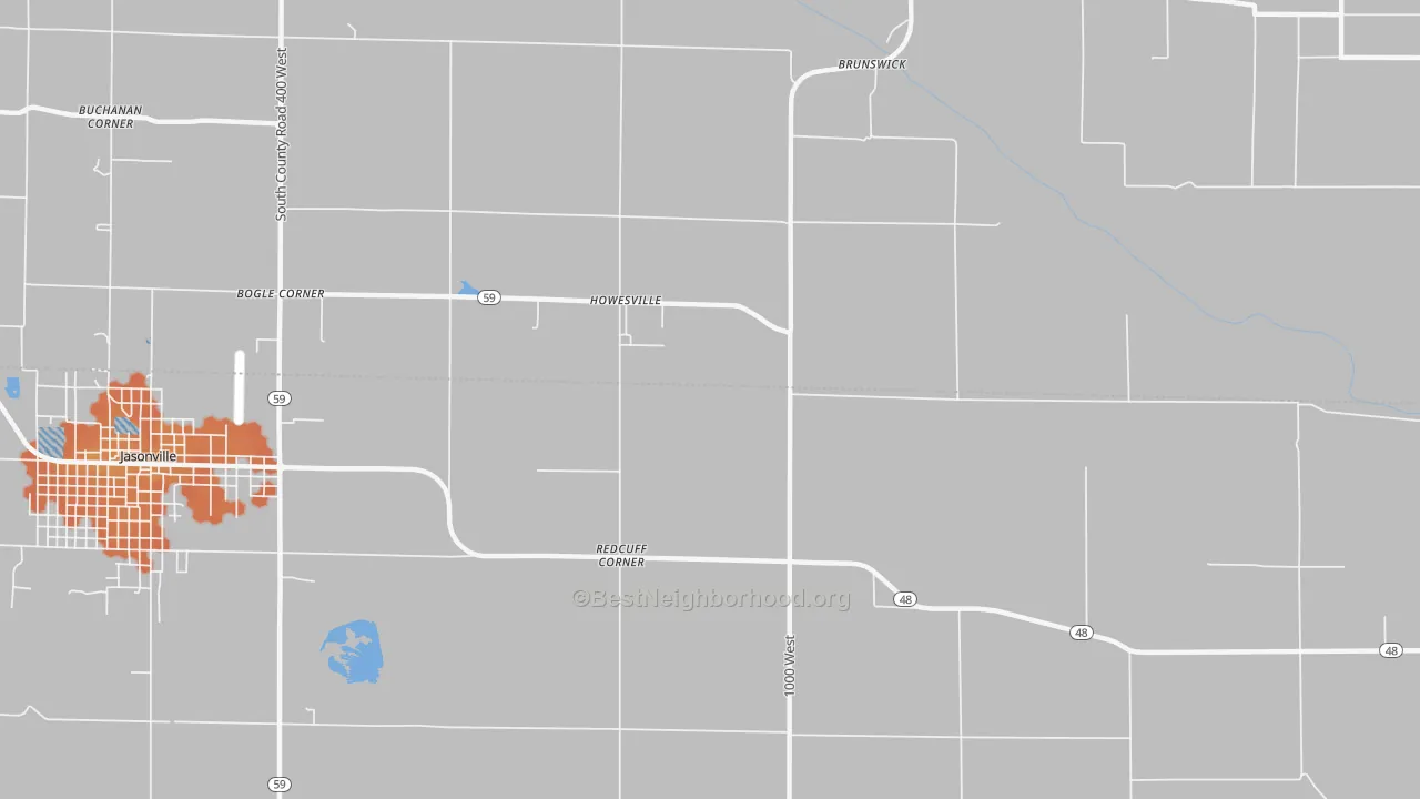 Bike Grade map of Howesville, IN