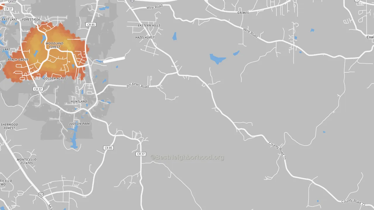 Bike Grade map of Howton, AL