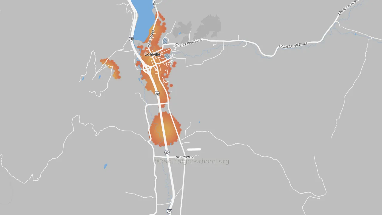 Bike Grade map of Hoytsville, UT