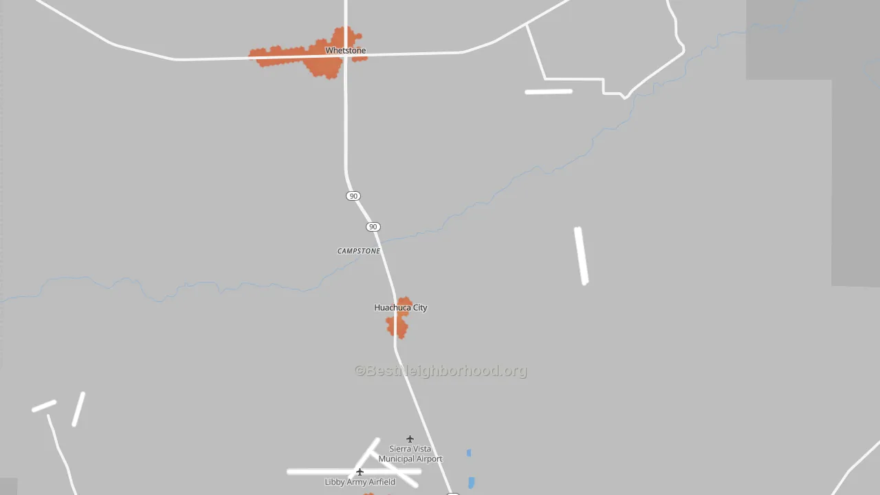 Bike Grade map of Huachuca City, AZ