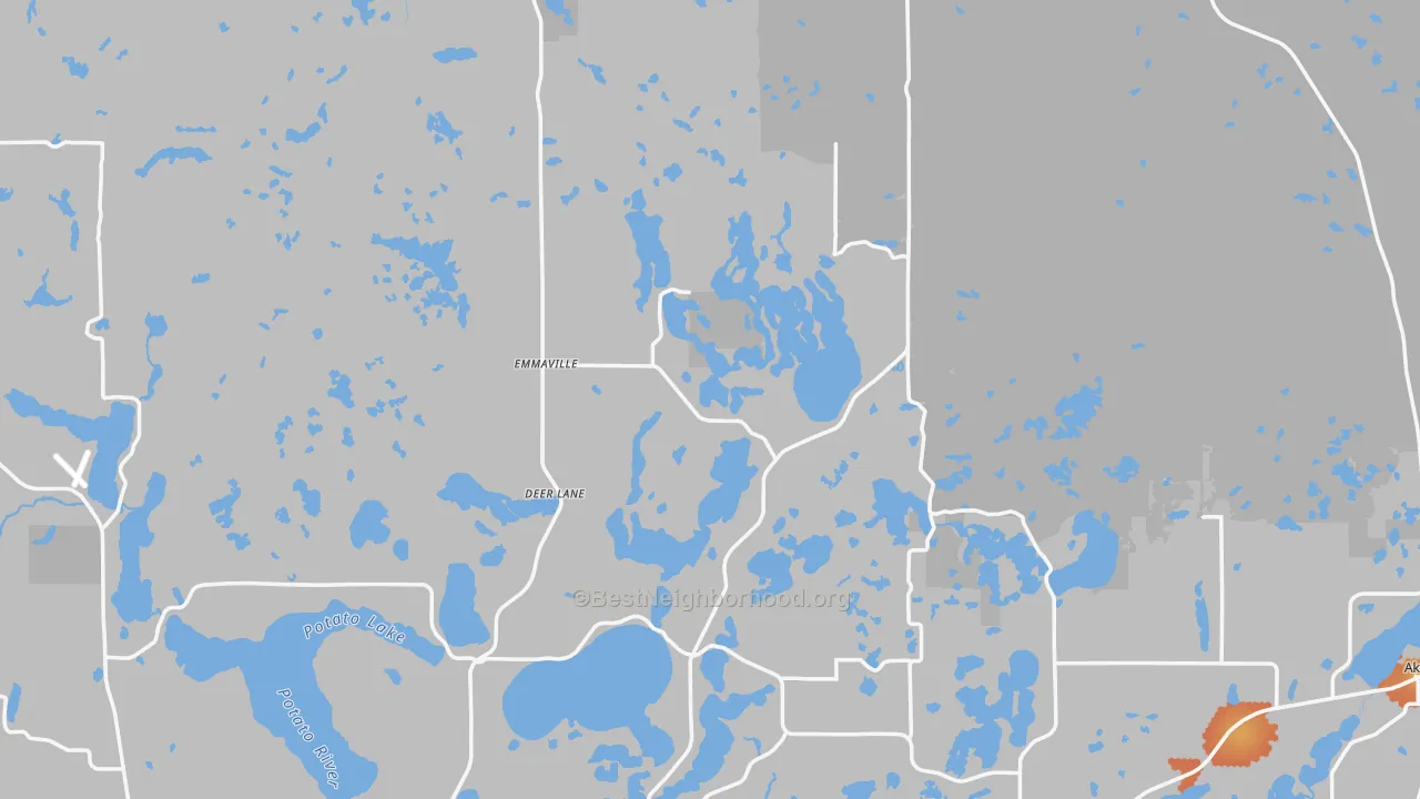 Bike Grade map of Hubbard County, MN