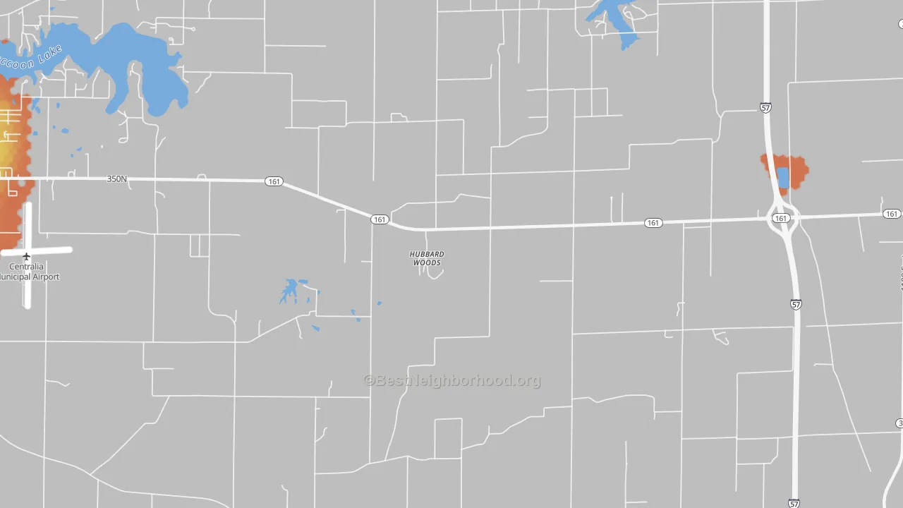 Bike Grade map of Hubbard Woods, IL