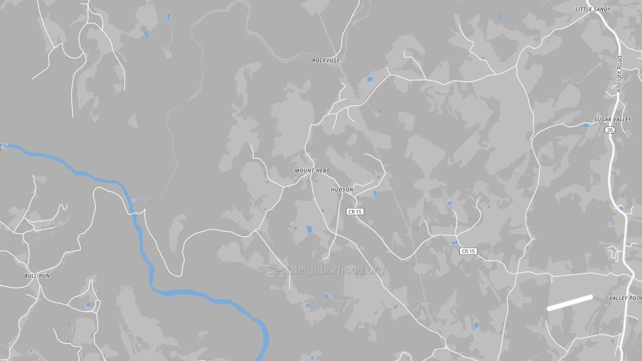 Bike Grade map of Hudson, WV