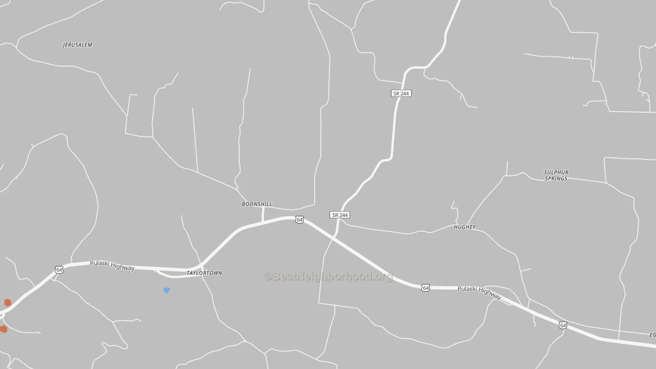 Bike Grade map of Hughey, TN