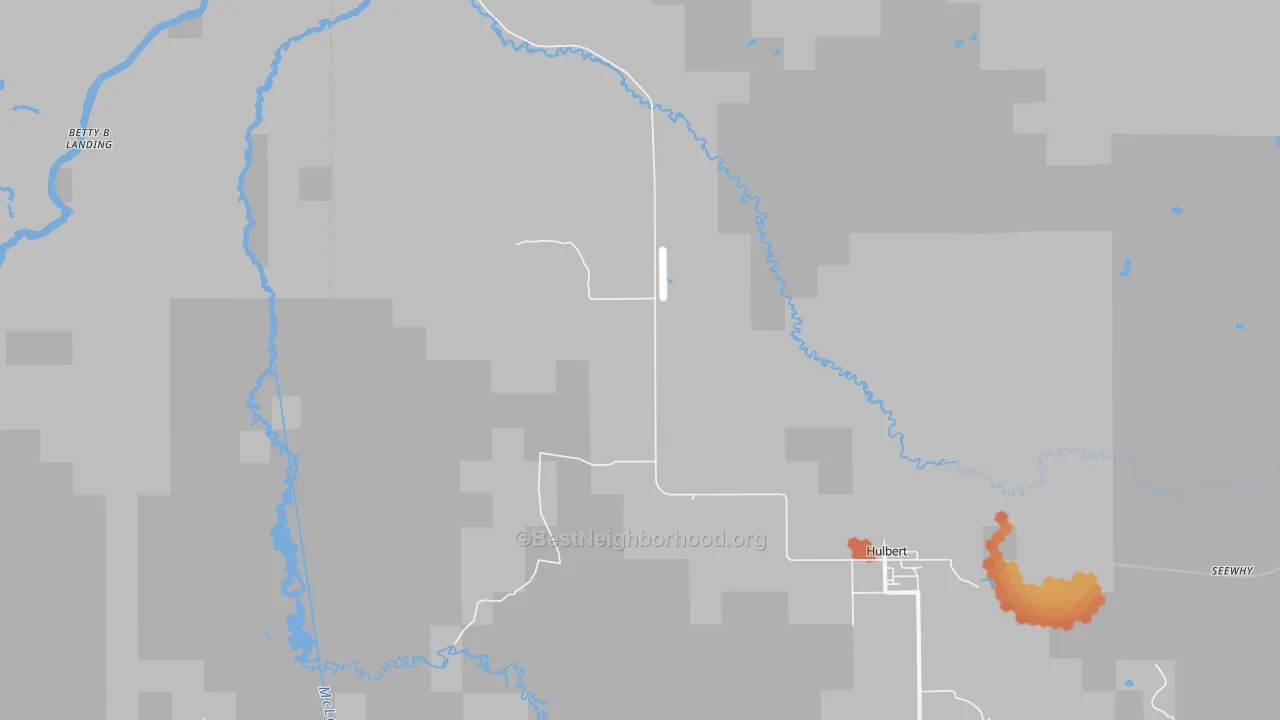 Bike Grade map of Hulbert, MI