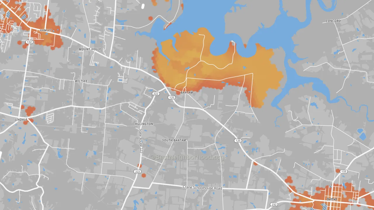 Bike Grade map of Hulington, OH