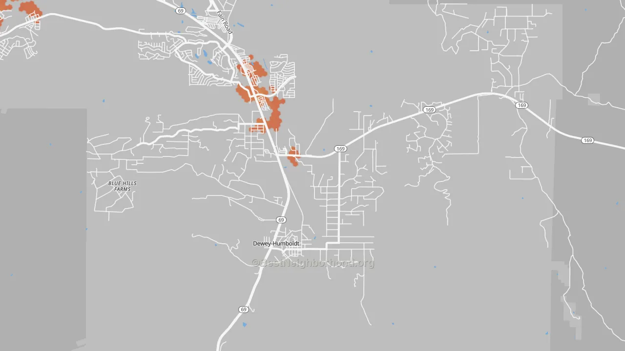 Bike Grade map of Humboldt, AZ