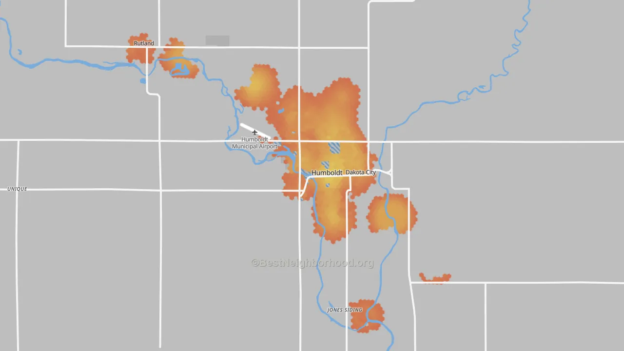 Bike Grade map of Humboldt, IA