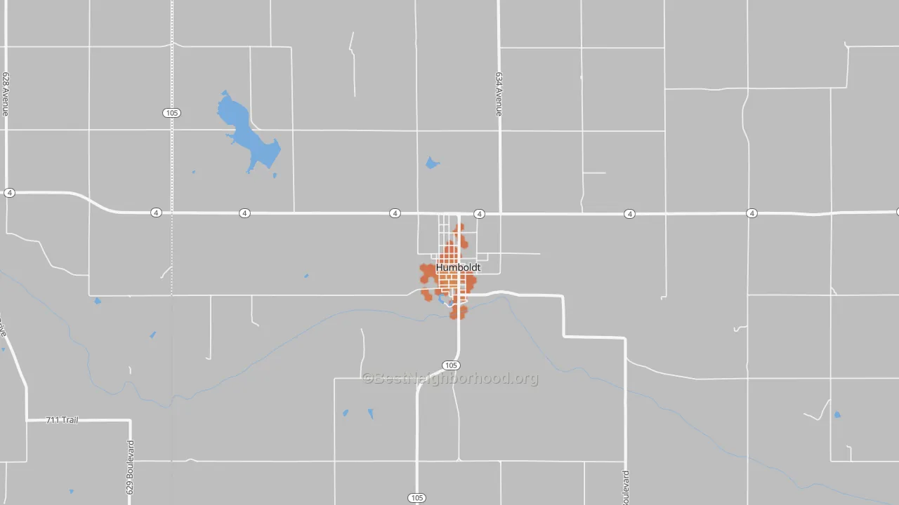 Bike Grade map of Humboldt, NE