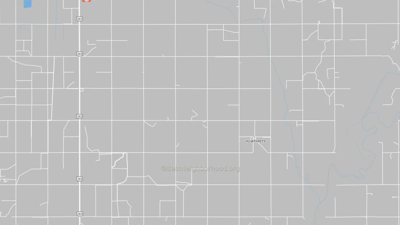 Bike Grade map of Humphreys, OK