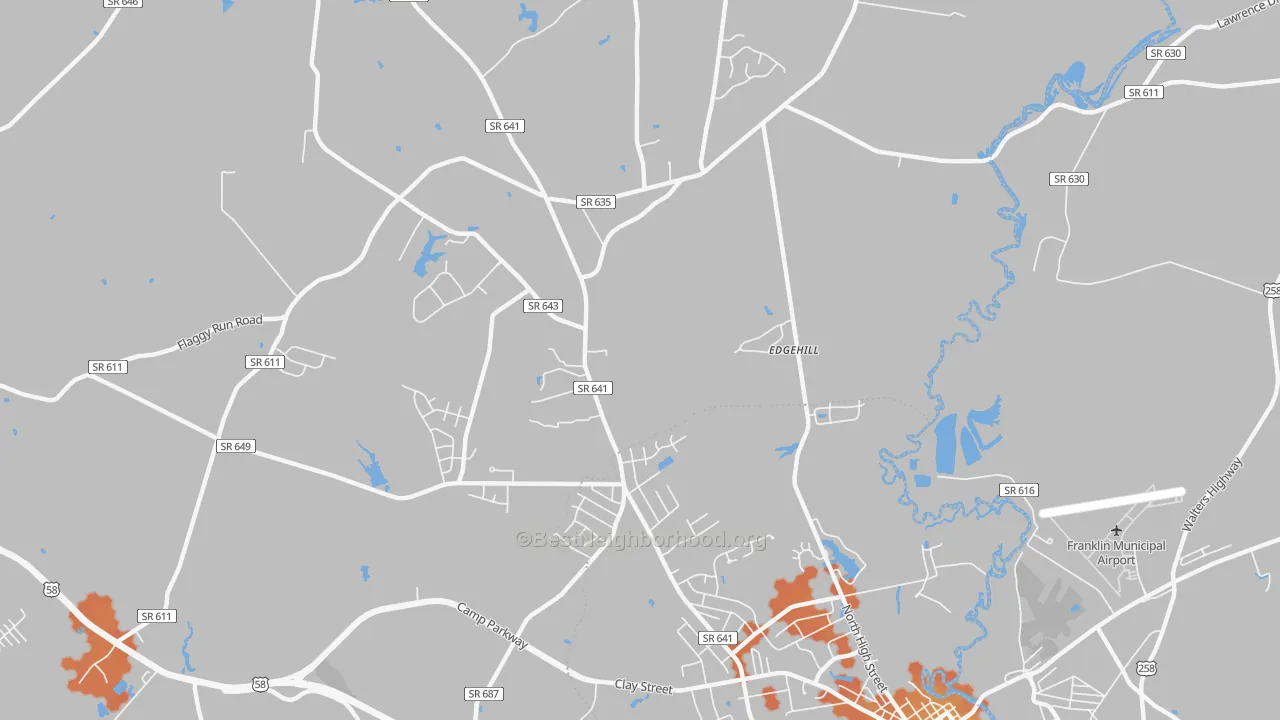 Bike Grade map of Hunterdale, VA