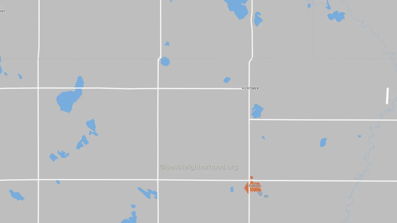 Bike Grade map of Huntimer, SD