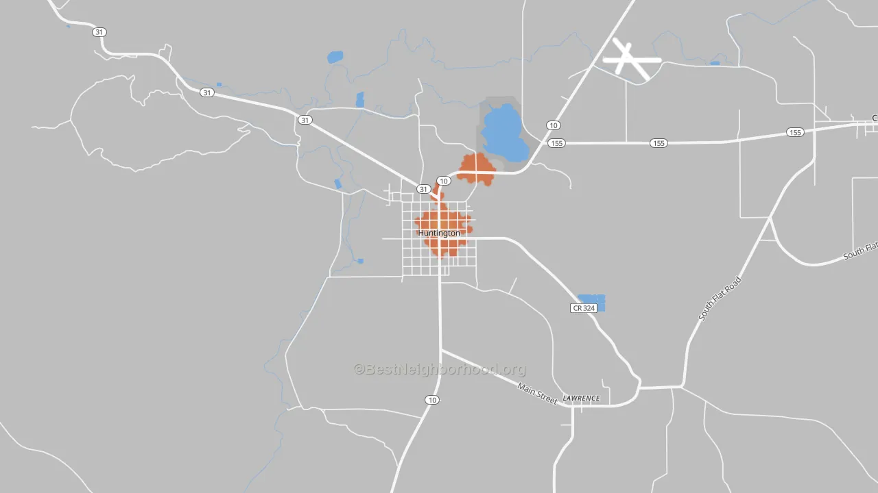 Bike Grade map of Huntington, UT