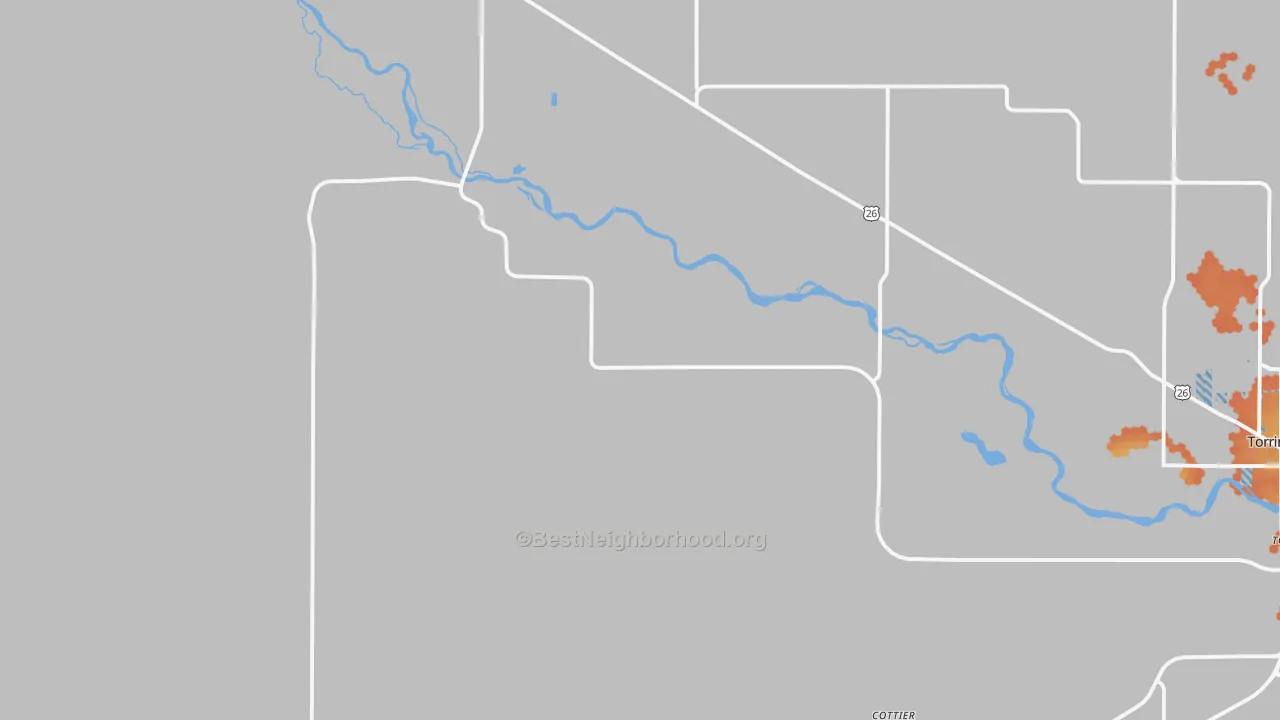 Bike Grade map of Huntley, WY