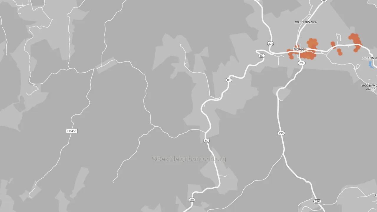Bike Grade map of Hurley, KY