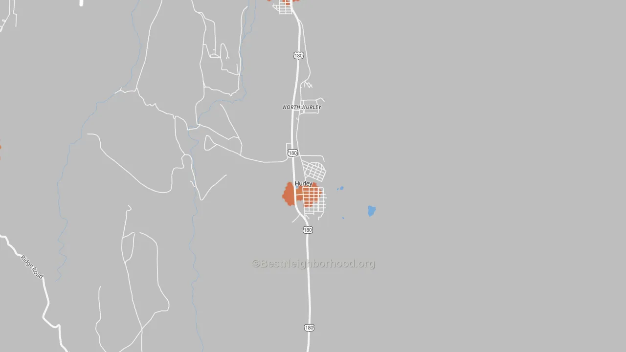 Bike Grade map of Hurley, NM