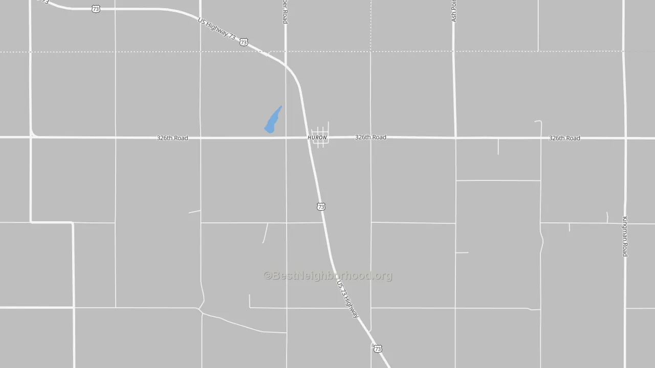 Bike Grade map of Huron, KS
